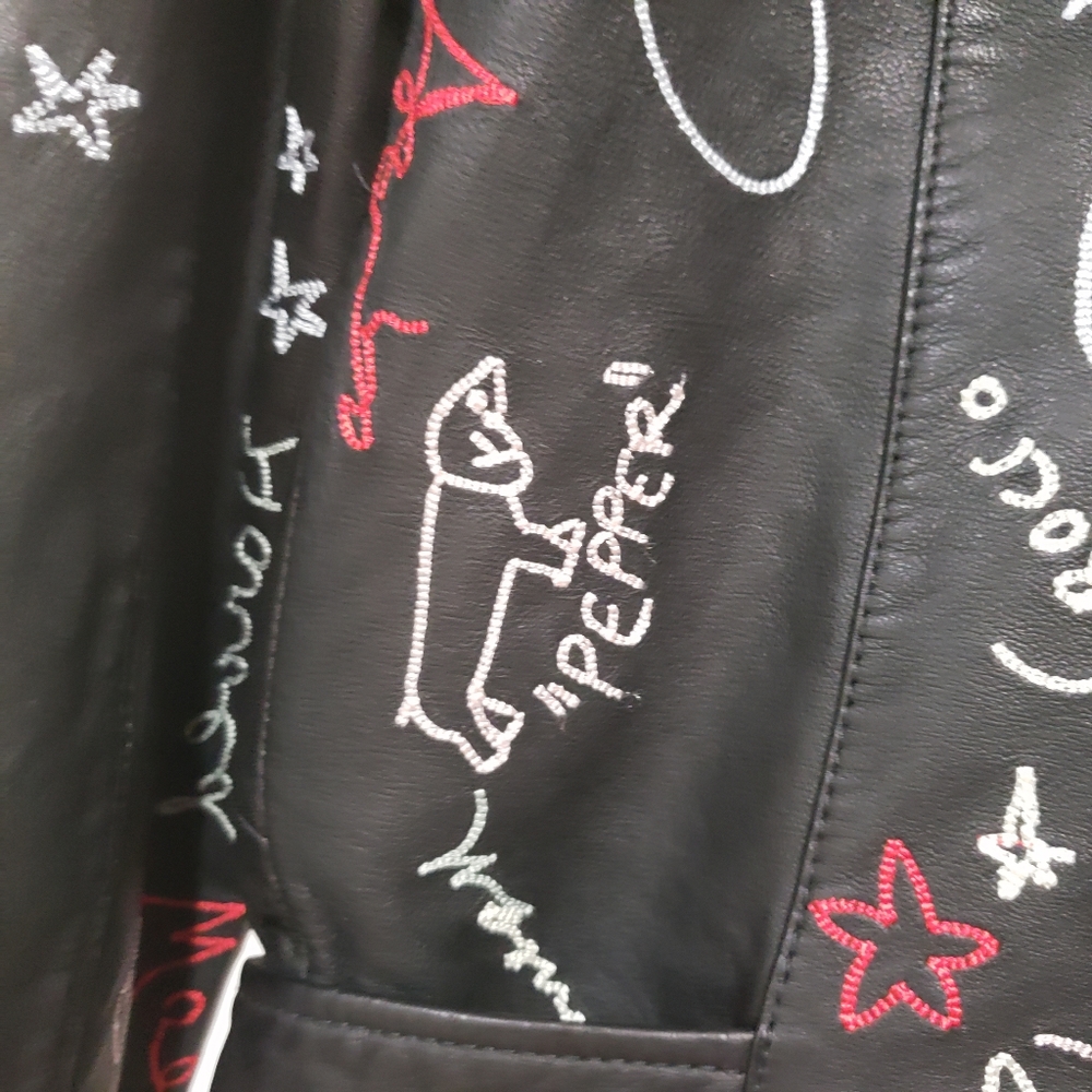 AllSaints Graff Balfern Leather jacket limited edition size 4 - Picture 8 of 9